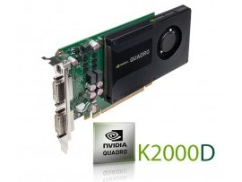 NVIDIA PNY Quadro K2000D 2GB GDDR5 PCIe 2.0 - Active Cooling, GPU-NVQK2000D